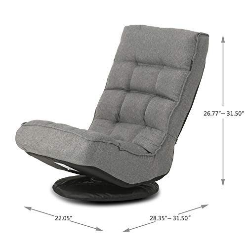 Altrobene Fabric Floor Gaming Chair, High Back Lazy Sofa Sleeper for Game Recreation Room, 360