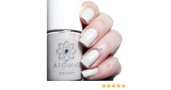 Glossy Neutral Nail Polish Light Gray Creme Atomic Polish Scandium Sc Free Shipping Handmade Products Amazon Com