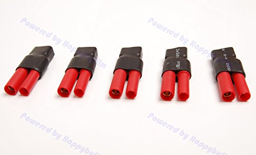 Lot(5) 4mm Bullet to Female T-Plug Adapter No Wires for RC Turnigy HXT Zippy