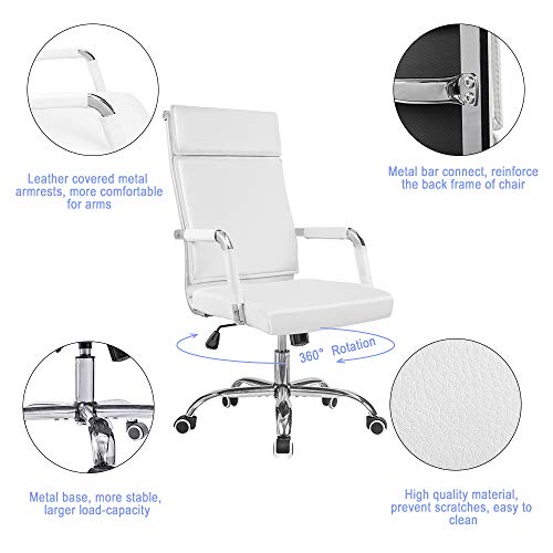 image for Homall Office Chair Mid-Back Computer Chair Modern Desk Chair PU Leath