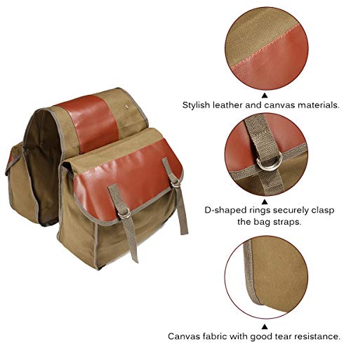 image for GEMITTO Motorcycle Saddle Bag Heavy-Duty Travel Panniers 2 Strap Motor