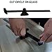 Circle and Straight Glass Cutter, Adjustable Scaled Compass Glass Cutting Tools for Circle, Small T Type Glass Cutter for Straight Cutting