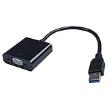 Eallc New High Quality USB 3.0 to VGA Female External Video Card Cable Multi Monitor Adapter Video Graphic Card Display External Cable for Windows 7/8&US Stock