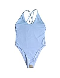 Yarsiman traje de baño de una pieza con estampado de los años 90 y 80 con tiras retro para mujer