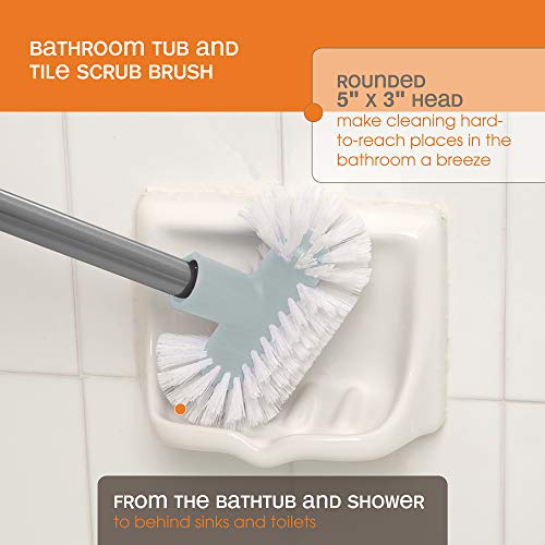 Casabella Extendable AllPurpose Bathroom Tub and Tile Scrubber Brush