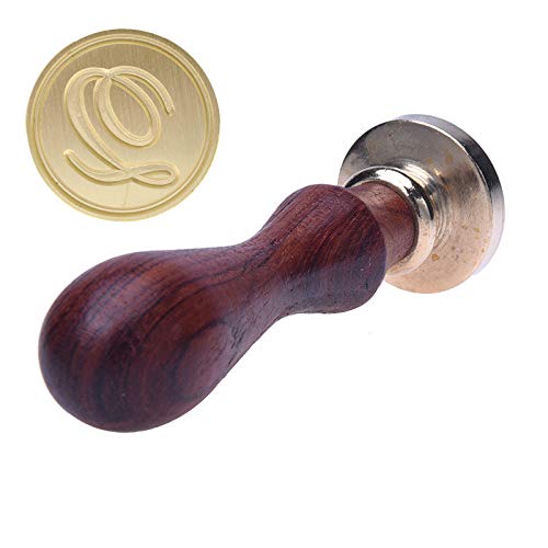 YPSelected Vintage Calligraphic A-Z 26 Alphabet Initial Letters Sealing Wax Spoons Candles Seal Stamp (Letter Q)