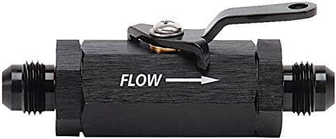 Edelbrock 650633 Shutoff Valve -6 An Male Black Finish