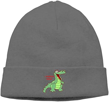 XUri Funny Alligator Pooped Today Unisex Slouchy Beanie DeepHeather