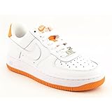 Nike Air Force 1 (GS) Youth Kids Boys SZ 5.5 White/White-Orange Peel Shoes