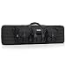Savior Equipment American Classic Tactical Double Long Rifle Pistol Gun Bag Firearm Transportation Case w/Backpack - 42 Inch Obsidian Black