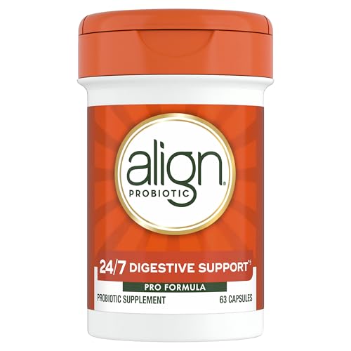 ALIGN PROBIOTIC, PRO FORMULA, PROBIOTICS FOR WOMEN AND MEN, DAILY PROBIOTIC SUPPLEMENT, HELPS SOOTHE OCCASIONAL BLOATING & GAS*, #1 DOCTOR RECOMMENDED BRAND‡, 63 CAPSULES (PACKAGING MAY VARY)