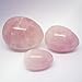 Yoni Egg Set of 3- Rose Quartz - Predrilled, Hand Crafted, Natural Wax, 3 Sizes, 3 Weights, for Women to Strengthen Pelvic Floor Muscles and Counter Stress Adult Urinary Incontinence, by JIC Gem