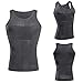 HANERDUN Men Compression Shirt Slimming Body Shaper Vest Tummy Control Shapewear Abdomen Undershirt Grey