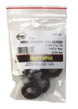 DANCO Rubber Washing Machine/Garden Hose Washer, Black, 5/8-