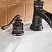 BWE Waterfall 8-16 Inch 3 Holes Two Handle Oil Rubbed Bronze Commercial Bathroom Sink Faucet Lavatory Widespread