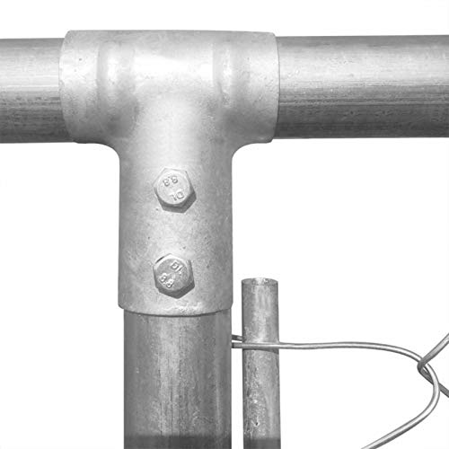 Festnight Outdoor Hundezwinger mit ?berdachung Hundehütte Hundek?fig Hundehütte Hundehaus Tierlaufstall Freilaufgehege Verschlie?bares Riegelsystem für Hunde 382x382x225 cm – Bild 5