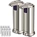 Costech Automatic Soap Dispenser, Auto Sensor Touchless Soap Dispenser with Brushed Stainless-Steel, Fingerprint Resistant Coating, and Waterproof Base Perfect for use in Bathrooms (2 Pack)