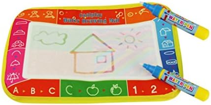 AmazingAqua Doodle Mat, Large Magic Water Drawing Painting Writing Mat Pad Board 2 Pen Mess Free Coloring Develop Intelligence Learning Toy Gift for Boys Girls Toddlers Kids Children (25 x16.5cm)