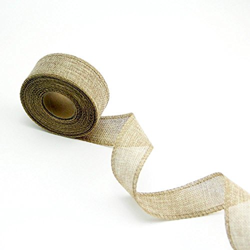 image for VATIN Natural Jute Burlap Ribbon Roll for For Bow Making, Wreaths, Flo