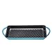 Enameled Cast-Iron Rectangular Grill Pan with Ridges, Oven Safe, Non-Stick Coating, Loop Handles, 9.5
