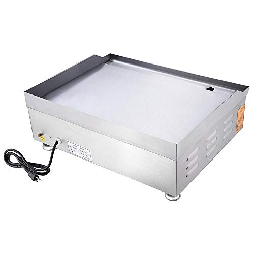 WeChef 2500W 24" Commercial Electric Countertop Griddle Flat Top Grill Hot Plate Stainless Steel Adjustable Temp - Thumbnail 4