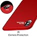 VANMASS iPhone X Case Matte Finish Flexible Soft Gel TPU Sleek Cover Shell with Thin Slim Fit and Apple Original Natural Touch for Apple iPhone X -Red