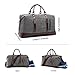 Weekender Bag with Shoe Compartment，Classic Canvas Leather Duffel Bag, Overnight Carry-on Shoulder Duffel Tote Bag for Men and Women-Grey