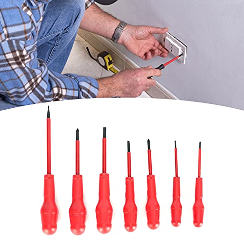 YWBL-WH Isolierter Schraubendreher-Satz, 7-teilig, Magnetisch-genauer Satz Elektriker Reapir Tool Pack 9701 Manueller… – Bild 5