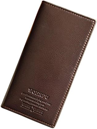 Amarte Water Men's Long Multi-pockets Wallet FRID Blocking for Cards and Cash, Dark Coffee