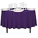 LinenTablecloth 90-Inch Round Polyester Tablecloth Purple