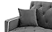 Sofamania Mid Century Modern Two Tone Splitback Tufted Velvet Futon (Dark Grey)