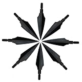 Huntingdoor 12pcs Traditional Broadheads 150grain Screw-in Hunting Arrowheads Solid Metal Medieval Arrow Tips Old School for Hunting and Target