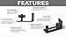 MJC & Company - Adjustable Sliding Barn Door Floor Guide and Latch Kit (Black, Multi-Design) Fits Barn Doors up to 3 Inches - Wall Mounted, Flush Bottom Design - Interior or Exterior