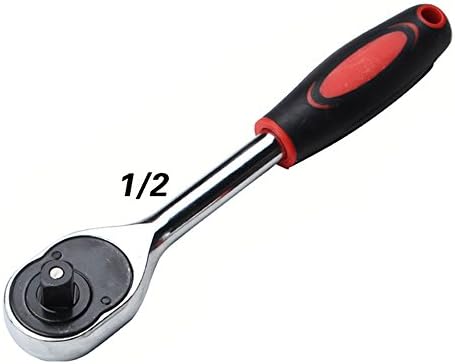 Torque Wrenches Digitalboy 1/2-Inch Heavy Duty Quick Release Ratchet Socket Wrench Driver for The Socket, Composite Offset Ratchet, 24-Tooth Oval Head