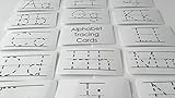 26 laminated Preschool Alphabet 4x5 Tracing Cards. Child educational learning activity. A Handmade teacher resource.