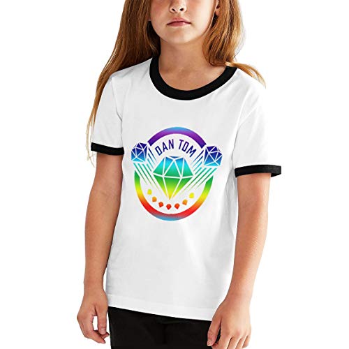 ZAZAHUI Dantdm Shirt Youth Causal Short Sleeve T-Shirt for Girl （M） Black