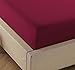 4U'LIFE Single Fitted Sheet, Prime 1800 Series, Ultra Soft & Comfortable, Double Brushed Microfiber (Cardinal Red, Queen)