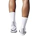 adidas Unisex-US Traxion Menace Crew Football & Basketball Sock (1-Pair), White/Black/Light Onix/Onix, 6.5-9