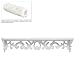 MyGift 24 Inch Elegant White Decorative Wall Mounted Floating Storage Display/Book Shelf/Utility Rack