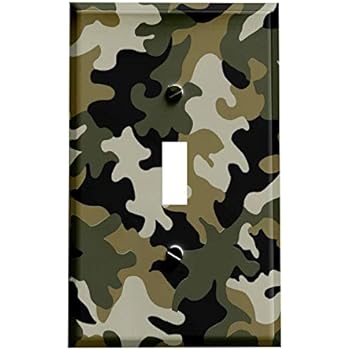 Jungle Army Camo Switchplate Switch Plate Cover Decorative Single 1 Toggle Wall Decor