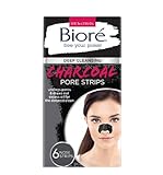 Biore Deep Cleansing Pore Nose Strips Charcoal 6 Count (2 Pack)