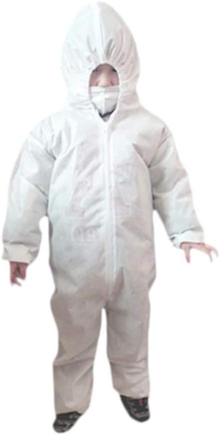 Protective Coverall with Hood for children,Reusable Protective Hooded Suit with Elastic Cuffs Suitable for Outdoor, Painting (Medium)