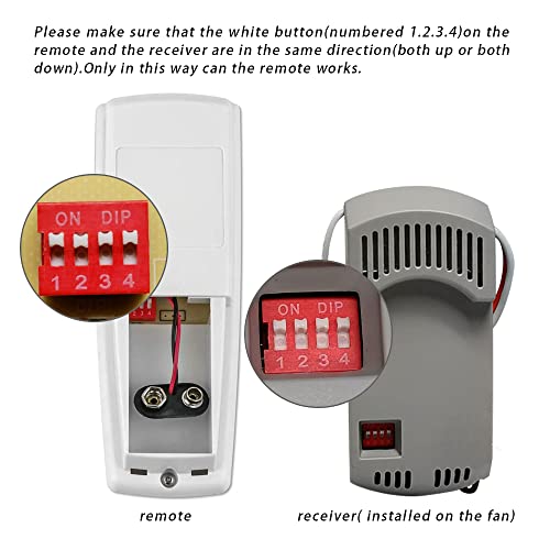 COREBAY Universal Ceiling Fan Remote Control Kit with Up Down Light Replacement for Hampton Bay