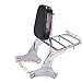Iglobalbuy Chrome Backrest Sissy Bar Luggage Rack Compatible with Honda Shadow VT750 C2 RC44 1998-2003 VT 400 1997-2003