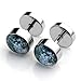PiercingJ 2-12pcs 16G Solar System Galaxy Universe Stainless Steel Stud Barbell Earrings Illusion Ear Plug 0G Gauge Look