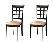 Coaster Home Furnishings - Gabriel - Wood & Fabric - Armless Dining Chairs with Checkered Back - Home Kitchen & Dining Room - Set of 2 - Cappuccino - 100772