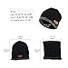 Beanie Hat Scarf Set Thick Knit Hat Warm Fleece Lined Scarf Winter Hats Snow Ski Skull Cap for Men Women