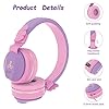 Headphones-Riwbox-BT05-Wings-Kids-Headphones-Wireless-Bluetooth-Over-Ear-85dB103db-Volume-Control-Children-Foldable-Headphones-with-MicTF-Card-Compatible-with-TabletSmartphoneSchool-PurplePink Headphones, Riwbox BT05 Wings Kids Headphones Wireless Bluetooth Over Ear 85dB/103db Volume Control Children Foldable…
