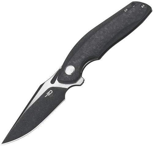 BESTECH KNIVESBT1905D Ghost Carbon Fiber Framelock Folding Knife