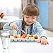 OMorc Ice Cube Trays 4 Pack, Easy-Release Silicone and Flexible 14-Ice Trays with Spill-Resistant Removable Lid, LFGB Certified & BPA Free, Stackable Durable and Dishwasher Safe - Blue & Green